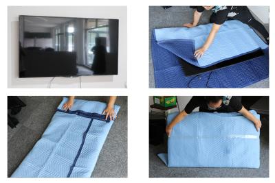 China Anti Static Wholesale Blue And Black Shipping Furniture Pads Moving And Packing Covers for sale