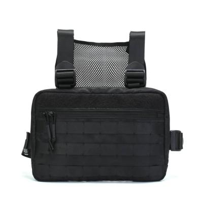 China Wholesale Nylon Custom Tactical Vest Pouch Black Rig, Custom Kanye West Military Vest Chest Bag for sale