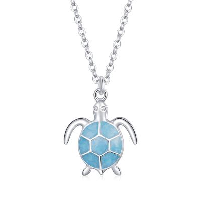 China New TREND Jewelry 925 Sterling Silver Blue Turtle Necklace fashion silver SCN446 for sale