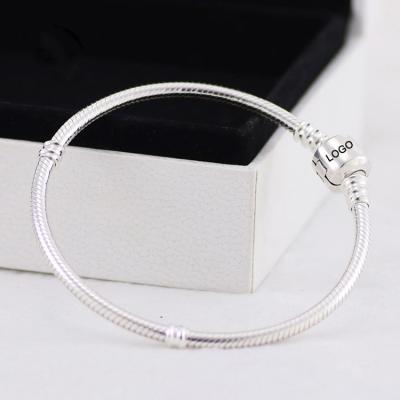 China Original Factory Wholesale CLASSIC S925 Sterling Silver Pandoraer Snake Bone Bracelet From Thailand for sale