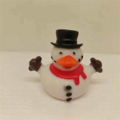 China Squeeze-sounding Dabbling Toy Custom Christmas Squeeze PVC Rubber Duck Toys Squeaky Bath Toys For Children for sale