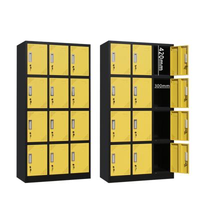 China Luoyang Mingxiu Modern Attractive Compartment Locker Metal Clothing Steel Locker 12/12 Doors for sale