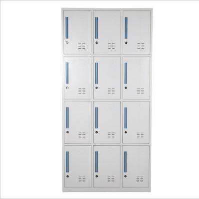 China Wardrobe 12 COMPARTMENT STEEL LOCKER FOR STORAGE BAGS AND CLOTHES 12 DOOR METAL LOCKER LOCKER STRONG LOCKER ROOM for sale