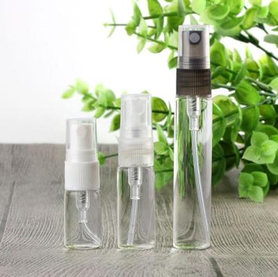 China Personal Care 3ml 5ml 10ml Clear Spray Spray Bottle Travel Makeup Glass Water Container Empty Refillable Perfume Sample Glass Bottles for sale