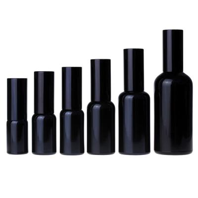 China Personal Care 5ml 10ml 15ml 20ml 30ml 50ml 100ml Empty Cosmetic Spray Bottle Black Perfume Atomizer Containers Aluminum Cap for sale