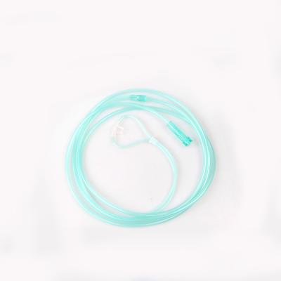 China Medical PVC O2+Co2 Oxygen Tube 2M Long Oxygen Nasal Tube Disposable Single-Use Oxygen Nasal Cannula With Soft Tips for sale