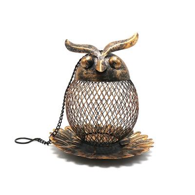 China Metal Outside Wild Bird Feeder, Skeleton Copper Mesh Metal Hanging Bird Feeder, Squirrel Proof Bird Feeders for sale