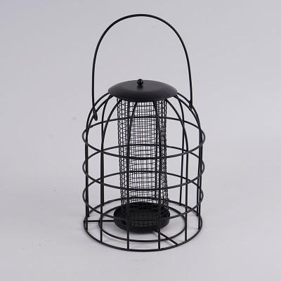 China Viable Outdoor Squirrel Proof Wild Bird Feeder With Large Metal Seed Guard Deterrent For Large Birds for sale