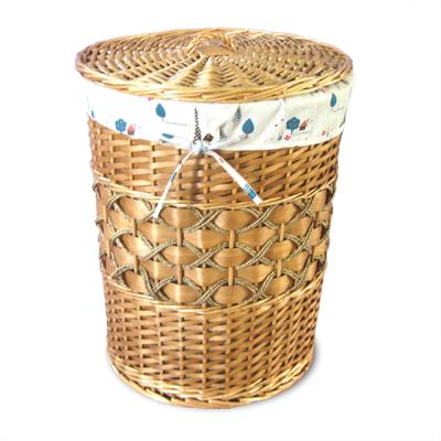 China Willow Wicker Handmade Wicker Cheap Laundry Basket for sale