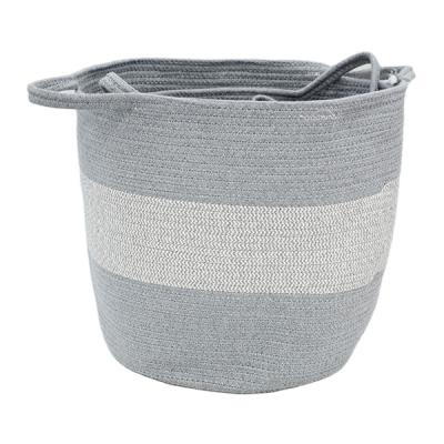 China Sustainable Cotton Rope Woven Storage Bin And Baskets For Baby And Toy for sale