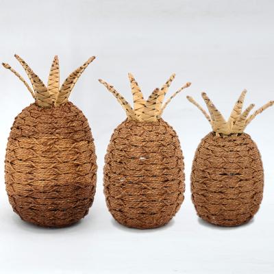 China Rope Paper & Wholesale Pineappl Art Craft Design Molding Modern Yarn Decoration Interior Home Accessories For Home Decoration for sale