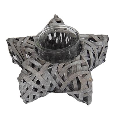 China Lantern is eco-friendly, environmental wooden pillar candle holders Christmas candle holder for sale