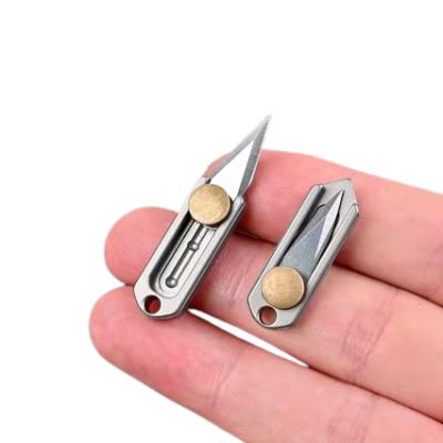 China Factory Price Exquisite Titanium Alloy Knife Lightweight And Quick Delivery Key Folding Disassembly Key Chain for sale