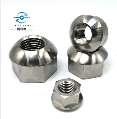 China TA1 China Factory Price Customized Bicycle Motorcycle Accessories Titanium Alloy Gr5 Flange Nut For Locomotives for sale