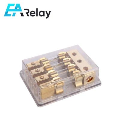 China Car Audio Amplifier Speaker Audio Auto Modification One Four Fuse Holder Transparent Fuse 60A Fuse Holder for sale