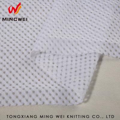 China Anti-Static Knitted Poly Knitted Type Comfortable And Soft White Mesh Fabric for sale