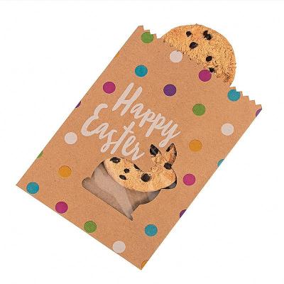 China Recyclable New Designs Crafting Kraft Paper Cookies Candy Bread Packaging Custom Cake V Pointed Bottom Paper Bags for sale