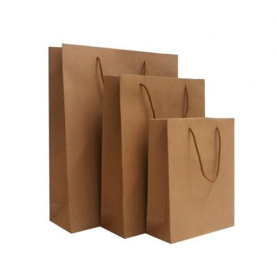 China Recycled Materials Kraft Black Paper Bags With Chain Handle Kraft Paper Gift Bags With Handle 100 Pcs for sale