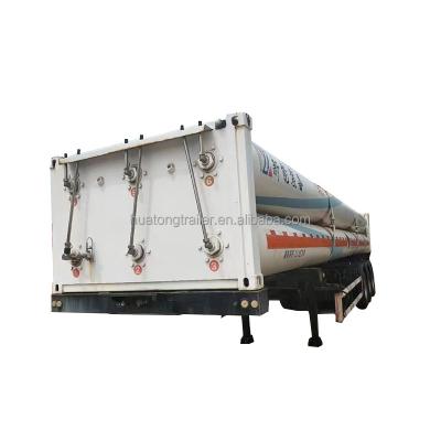 China Truck Trailer 10 Pack Tube Skid Container 3 Axle 40ft Cng Long Tube Tank Trailer for sale