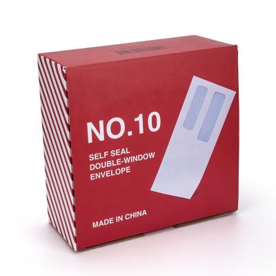 China Business Envelope 500pcs Self Seal #10 Envelopes 100gsm Recycled Paper Window Envelopes for sale