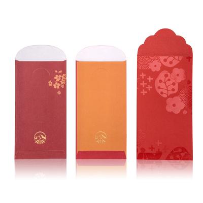 China China CMYK printed red pocket packet chinese custom hot stamping glossy paper new red lucky money envelope for sale