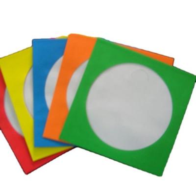 China Single Deep Color CD Paper DVD / CD Sleeves Sleeves Adhesive PVC Cd Sleeve for sale