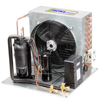 China Hotels 1.5HP R404a low temperature condensing unit with air cooled HEX is great choice for walk-in cold rooms or portable containers for sale