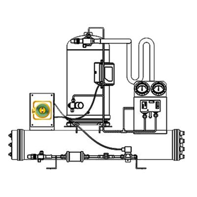 China 5HP hotels water cooled condensing unit with compact size and high coefficient is sets by professional design and calculation for sale