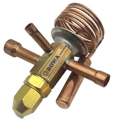 China Adjustable refrigeration parts superheat thermostatic expansion valve with fixed orifice is used to adjust injection liquid 