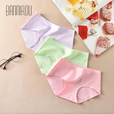 China Factory direct antibacterial ladies underwear seamless ice silk briefs women seamless panties for sale