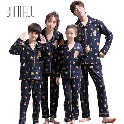 China Wholesale 100% Cotton Family QUICK DRY Pajamas For Kid Man Woman Spring Pajamas Set for sale