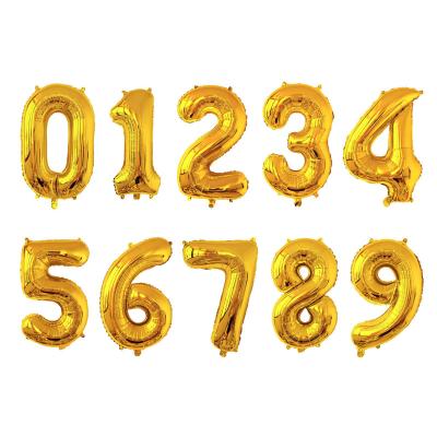 China 32inch Pet Number Foil Balloons Gold / Silver / Rose Gold For Party for sale