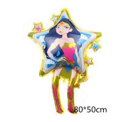 China Pet Wonder Woman Balloon Decoration Party Supplies Cartoon Foil Helium Balloon Children's Birthday Toys for sale