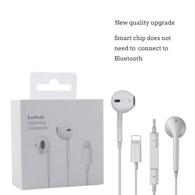 China wholesale In-Ear factory price earphone noise canceling wired earphone for iphone lightning 14 13 appled ear pods for sale