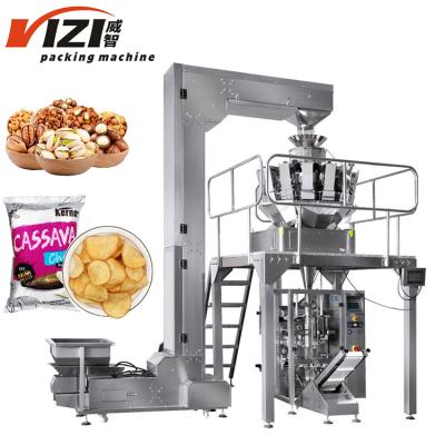 China Food Foshan Multihead Weigher 2 Biscuit Packing Machine 10-999g Automatic Food Packing Machine for sale