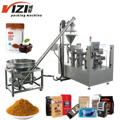 China Automatic Food VIZI Pre-made Pouch Bag Zipper Filling Packing Machine For Milk/Tea/Coffee Powder for sale