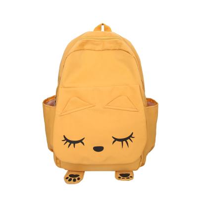 China Cartoon color rainbow girls raincoat super cute anime children waterproof canvas school bags kawaii for sale