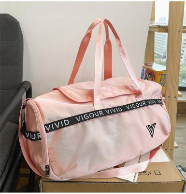 China Portable handbags china bags women ladies sports bag gym pink travel bag fashion luggage for sale