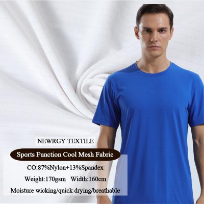 China Wholesale feeling 87%nylon 13%spandex suplex gym wear cool fabric quick dry sports stretch ice stretch T-shirt fabric for sale