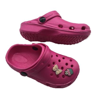 China Other Cheap Factory Cute Kids Clog Designer Pink Summer Light Logo Flat Indoor Customized Unisex Kids EVA Garden Shoes for sale