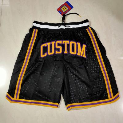 China Wholesale Custom Breathable Fashion Embroidery Man Workout Basketball Shorts for sale