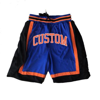 China Wholesale Custom Breathable Fashion Embroidery Man Sublimation Basketball Shorts Pocket for sale