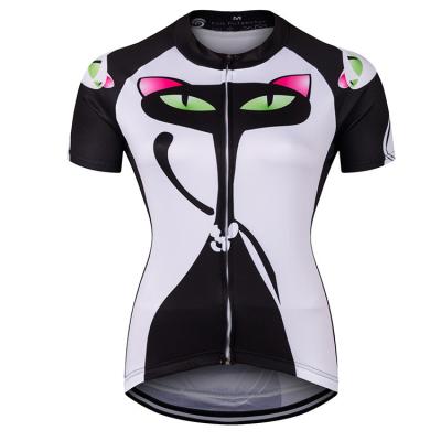 China Breathable White Single Cycle Woman Uniform Jersey 5xl Set Bicycle Clothing for sale