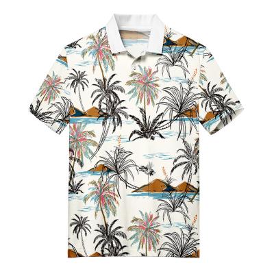 China Custom Lapel QUICK DRY Golf Polo Shirt Hawaii All Over Print Casual Polo Shirt Fashion Polo Shirt for sale