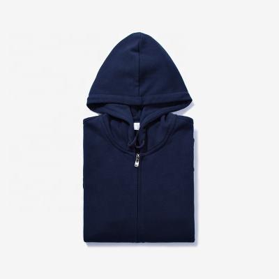 China Anti-Wrinkle Zipper Hoodie Wholesale Custom Design Cotton Unisex Leisure Zip Up Hoodie for sale