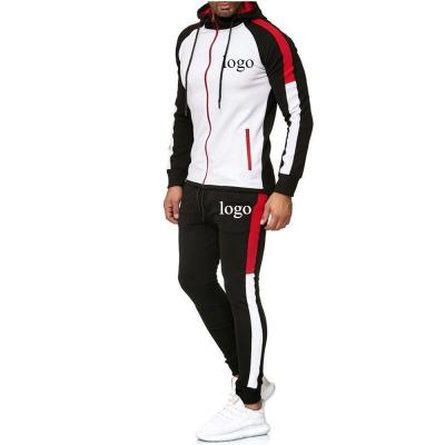 China Hot Sale Stripe Cargo Men's Plus Size Pile Tracksuit Fashion Man Color Matching Sport Plus Size Tracksuit for sale