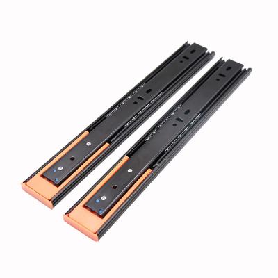 China Three Times Heavy Duty Full Extension Slides Soft Narrow Drawer Rails 45mm Channel Three Times for sale