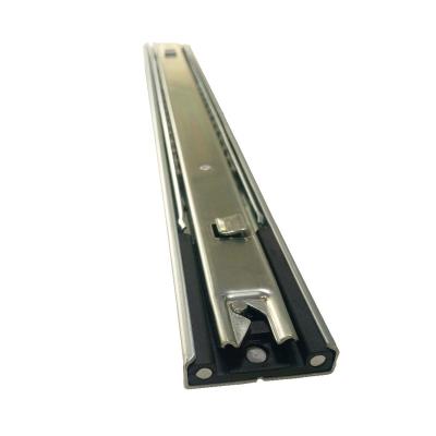 China Full Extension Soft Narrow Track 45mm Interlock Drawer Slides Linear Guide Bearing For Steel Drawer Cabinet for sale