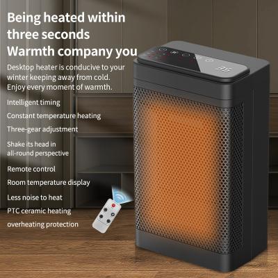 China Wholesale Hotel Home 1200w/1500w Heaters Vertical New 120 Degree Shaking Head PTC Heater for sale