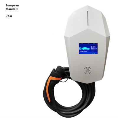 China European Standard 7KW Wallbox EV Plug & Play Charger AC Charging Pile For Electric Vehicle Charger Type - 2 for sale